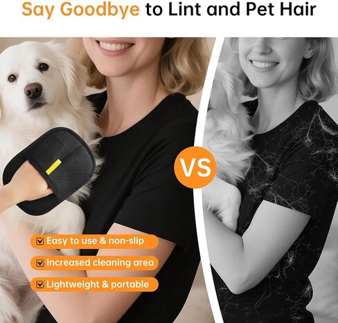 2 Pcs Pet Hair Removal Gloves Brush, Reusable Cat Dog Electrostatic Hair Remover Grooming Glove Tool in Saudi Arabia