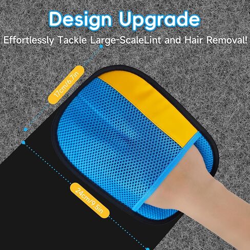 قفاز إزالة شعر الحيوانات الأليفة السميك، فرشاة سحرية لإزالة شعر الحيوانات الأليفة للقطط والكلاب، قفازات مطورة لشعر الحيوانات الأليفة قابلة لإعادة الاستخدام للأريكة والملابس والسجاد ومقعد السيارة، وقفازات العناية بالقطط in Kuwait