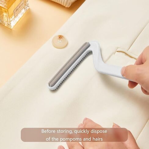 Double-Sided Carpet Scraper Pet Hair Remover Carpet Rake Cat Dog Hair Remover for Couch Rug Furniture Car Plus Pet Comb Brush (Blue) in Saudi Arabia