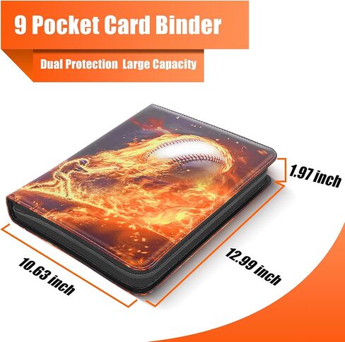900 Pockets Baseball Card Sleeves Binder for Trading Card, Baseball Card Sleeves Card Holder Album Protectors Set Fit for Football Card, Baseball Card, Sport Card in Kuwait