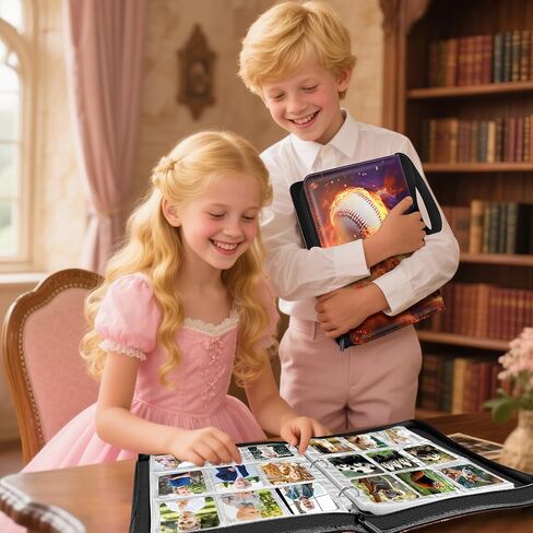 900 Pockets Baseball Card Sleeves Binder for Trading Card, Baseball Card Sleeves Card Holder Album Protectors Set Fit for Football Card, Baseball Card, Sport Card in Kuwait