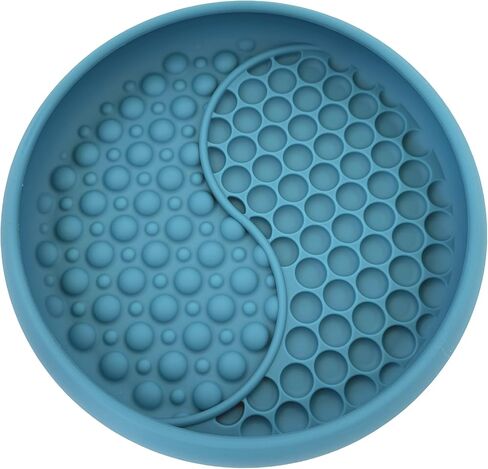 يامي وعاء لعق حصيرة للكلاب والقطط، أوعية التغذية البطيئة، وحدة التغذية البطيئة للقطط، ألعاب إثراء الكلاب مع كوب شفط لتخفيف القلق، سيليكون صالح للطعام، مناسب لغسالة الأطباق، لجميع السلالات (أزرق مخضر داكن) in Kuwait