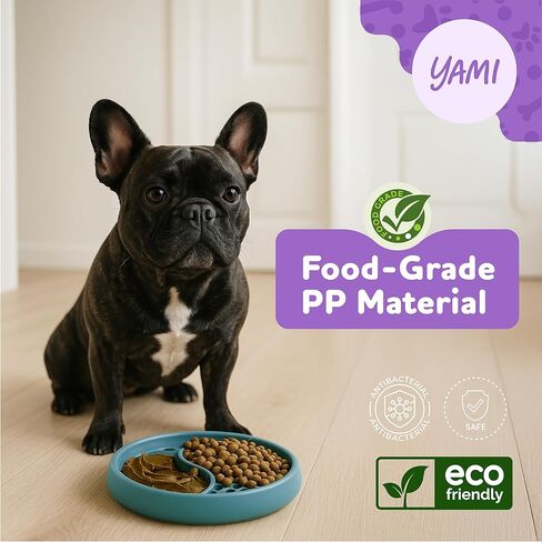 يامي وعاء لعق حصيرة للكلاب والقطط، أوعية التغذية البطيئة، وحدة التغذية البطيئة للقطط، ألعاب إثراء الكلاب مع كوب شفط لتخفيف القلق، سيليكون صالح للطعام، مناسب لغسالة الأطباق، لجميع السلالات (أزرق مخضر داكن) in Kuwait