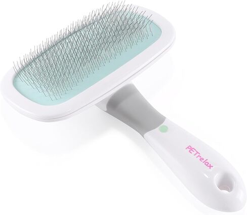360°Rotating Dog and Cat Brush with Coated Tips and Soft Pins in 2 Length Gentle Slicker Brush for Small Dogs Cats in Saudi Arabia