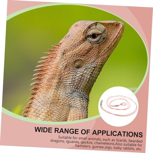 Generic Adjustable Lizard Traction Rope for Small Reptiles Bearded Dragons Geckos Chameleons Pet Harness Leash for Outdoor Walking and Training in Saudi Arabia
