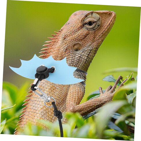 Adjustable Outdoor Reptile Leash Harness for Small Lizards Bearded Dragons Gecko Comfortable Sling Design Secure Strap Blue in Saudi Arabia