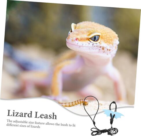 Adjustable Outdoor Reptile Leash Harness for Small Lizards Bearded Dragons Gecko Comfortable Sling Design Secure Strap Blue in Saudi Arabia