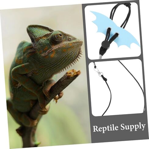 Adjustable Outdoor Reptile Leash Harness for Small Lizards Bearded Dragons Gecko Comfortable Sling Design Secure Strap Blue in Saudi Arabia
