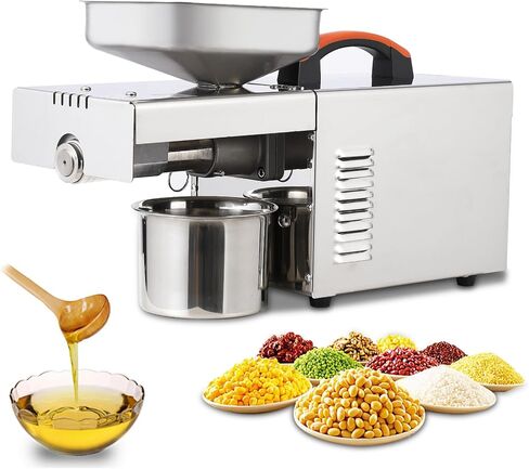 GarveeHome 900W Electric Oil Press Machine - Automatic Cold & Hot Oil Extractor with 340 Stainless Steel, Perfect for Pressing Peanut, Sesame Seeds, Walnut, Almond, Pumpkin, and Rapeseed in Saudi Arabia