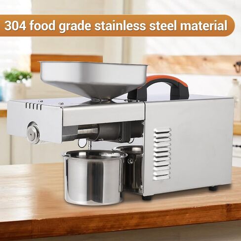 GarveeHome 900W Electric Oil Press Machine - Automatic Cold & Hot Oil Extractor with 340 Stainless Steel, Perfect for Pressing Peanut, Sesame Seeds, Walnut, Almond, Pumpkin, and Rapeseed in Saudi Arabia