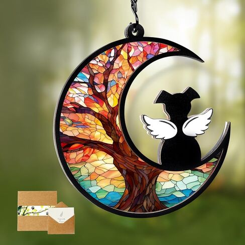 Dog Memorial Gifts for Loss of Dog，DIY Dog Angel Memorial Suncatcher,Dog Loss Sympathy Gift (Life Tree) in Saudi Arabia