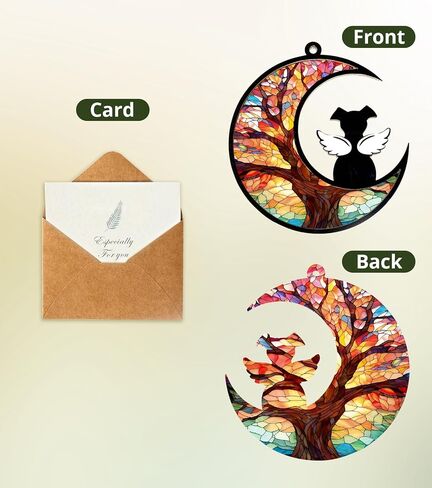Dog Memorial Gifts for Loss of Dog，DIY Dog Angel Memorial Suncatcher,Dog Loss Sympathy Gift (Life Tree) in Saudi Arabia