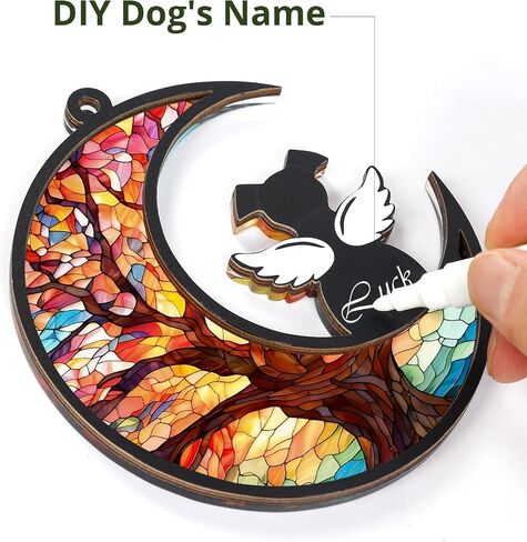 Dog Memorial Gifts for Loss of Dog，DIY Dog Angel Memorial Suncatcher,Dog Loss Sympathy Gift (Life Tree) in Saudi Arabia