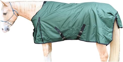 AJ Tack 1200D Waterproof Winter Horse Blanket - 400g Heavyweight Turnout with Fleece Collar, Shoulder Gussets & Tail Flap - Black 78" in Saudi Arabia