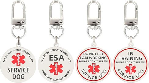 يمكن ربط علامة الخدمة للكلاب بسهولة بطوق الكلب وحزامه والسترة (كبيرة) in Kuwait