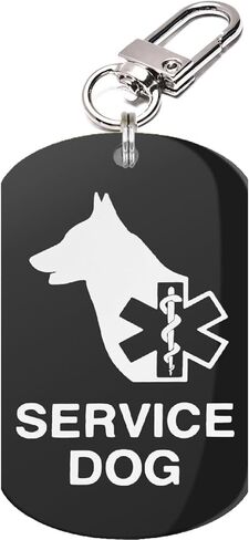 يمكن ربط علامة الخدمة للكلاب بسهولة بطوق الكلب وحزامه والسترة (كبيرة) in Kuwait