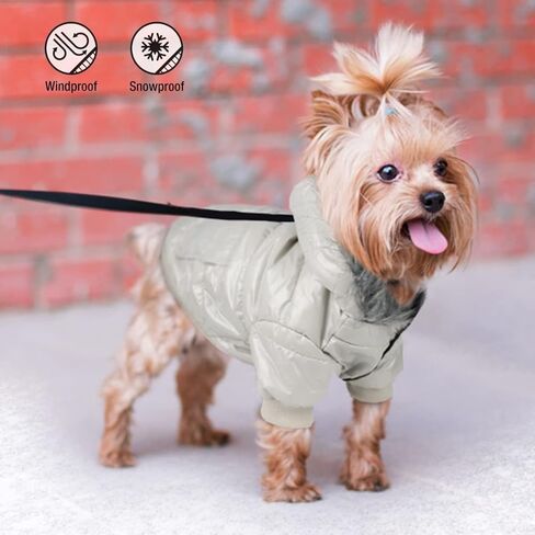 معطف كلب صغير من نامسان ليوركي، سترة جرو شتوية مع فتحة للمقود، هوديي دافئ للكلاب، بدلة ثلج مقاومة للرياح، ملابس تشيهواهوا لليوم البارد، وردي in Kuwait