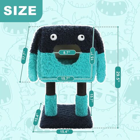 PEQULTI 31" Cat Tree for Indoor Cats, Multi-Level Cat Tower with Cozy Cat Condo Clearance Prime, Blue in Saudi Arabia