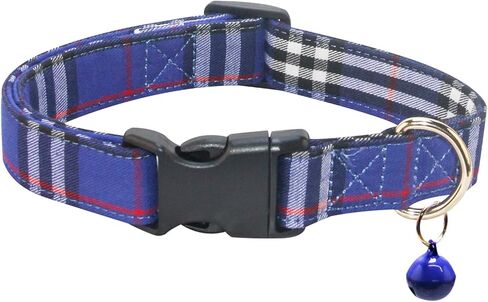 Cute Plaid Dog Collar with Safety Buckle - Adjustable and Comfortable Dog Collars for Small Medium Large Dogs, Stylish Puppy Collar for Boy Girl Pets in Kuwait