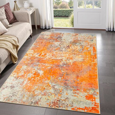 Lahome Modern Abstract Blue Bathroom Runner Rug, 2x6 Washable Long Hallway Rug Runner, Soft Non Slip Blue Floor Accent Carpet Runner for Entryway Kitchen Laundry Room Doorway Bedroom in Kuwait