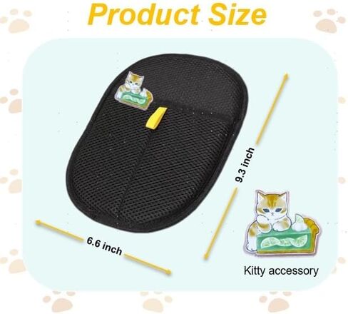 2 Packs Pet Hair Removal Tool for Cats & Dogs with Funny Cat Pins, 2025 Newly Reusable and Easy Cleaning Hair Remover, Electrostatic Pet Hair Remover for Laundry, Couch, Carpet, Car Seat in Kuwait