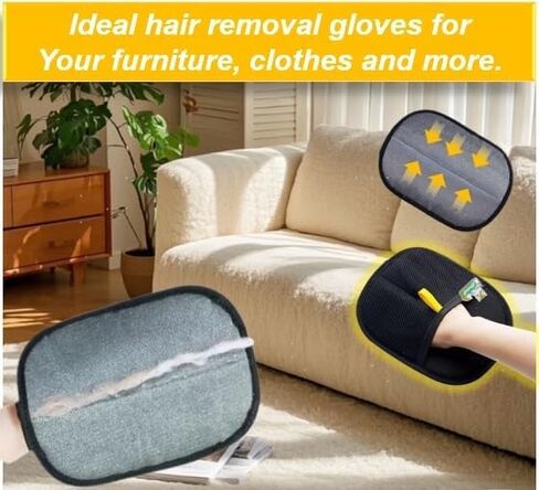 2 Packs Pet Hair Removal Tool for Cats & Dogs with Funny Cat Pins, 2025 Newly Reusable and Easy Cleaning Hair Remover, Electrostatic Pet Hair Remover for Laundry, Couch, Carpet, Car Seat in Kuwait