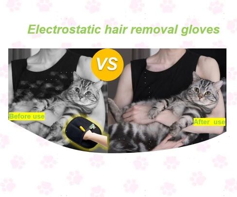 2 Packs Pet Hair Removal Tool for Cats & Dogs with Funny Cat Pins, 2025 Newly Reusable and Easy Cleaning Hair Remover, Electrostatic Pet Hair Remover for Laundry, Couch, Carpet, Car Seat in Kuwait