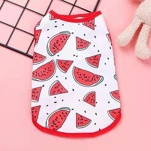 Pet Fruit Printed Puppy Clothes,Cute Pet Clothes Summer Thin Section in Saudi Arabia