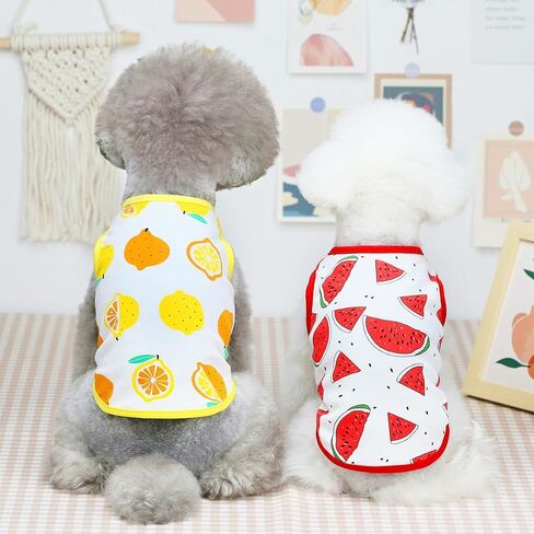 Pet Fruit Printed Puppy Clothes,Cute Pet Clothes Summer Thin Section in Saudi Arabia