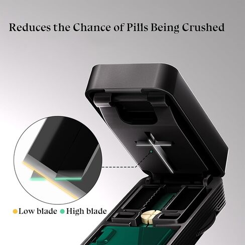 White Small Pill Cutter, Pill Splitter with Centering Device, Pill Cutter Splitter for Small and Tiny Pills, Cuts Vitamins Tablets, Portable Exquisite Pill Crusher for Purse Pocket in Saudi Arabia