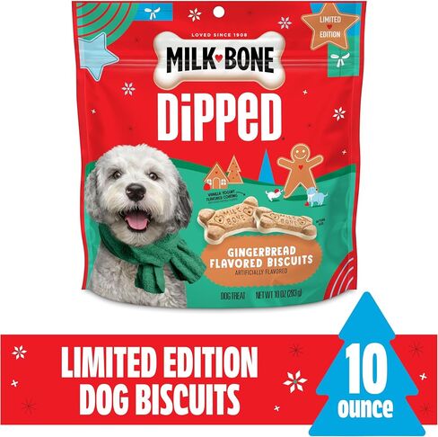 Milk-Bone Dipped Gingerbread Artificially Flavored Dog Biscuits, 10 oz Bag (Pack of 2) in Saudi Arabia