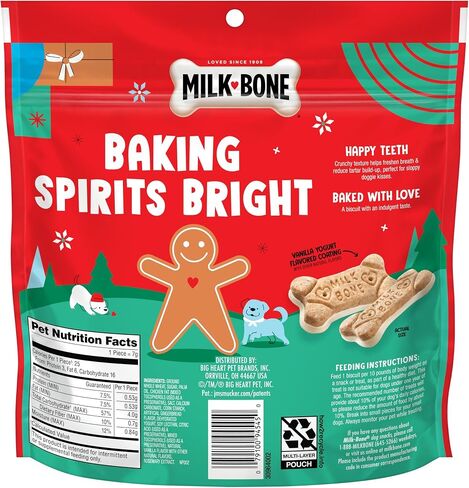 Milk-Bone Dipped Gingerbread Artificially Flavored Dog Biscuits, 10 oz Bag (Pack of 2) in Saudi Arabia