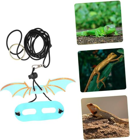 5Pcs Adjustable Reptile Harness and Leash with Wing Design for Bearded Dragon and Lizard and Escape-Resistant Outdoor Walking Gear for Geckos and Small Pets in Saudi Arabia