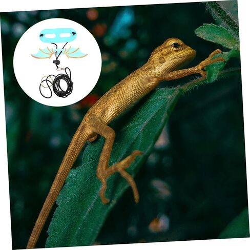5Pcs Adjustable Reptile Harness and Leash with Wing Design for Bearded Dragon and Lizard and Escape-Resistant Outdoor Walking Gear for Geckos and Small Pets in Saudi Arabia