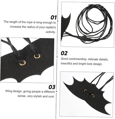 Generic 2 Sets Bearded Dragon Leash Small Pet Reptile Traction Rope for Squirrels and Lizards Premium with Easy to Wear and Stylish Wing Design Secure Outdoor Walking Harness in Saudi Arabia