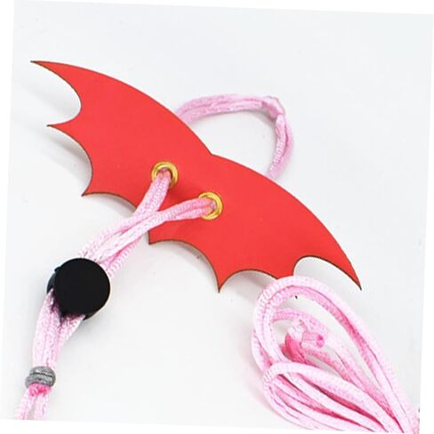 Generic 2PCS Adjustable Reptile Leash with Wing Harness for Small Pets Lizard Rope for Outdoor Walking Unique Non-Folding Wings S Red Pink Suitable for Bearded Dragons and Small Animals in Saudi Arabia
