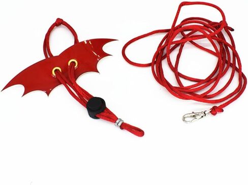 Generic 2PCS Adjustable Reptile Leash with Wing Harness for Small Pets Lizard Rope for Outdoor Walking Unique Non-Folding Wings S Red Pink Suitable for Bearded Dragons and Small Animals in Saudi Arabia