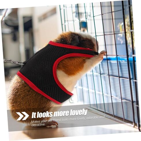 3 Sets Small Pet Rabbit Vest Leash with Comfortable Harness Strap for Bunnies Guinea Pigs Ferrets Easy to Wear Chest Strap for Outdoor Walking and Photos in Saudi Arabia