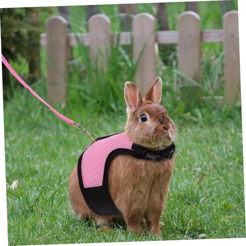 3 Sets Small Pet Rabbit Vest Leash with Comfortable Harness Strap for Bunnies Guinea Pigs Ferrets Easy to Wear Chest Strap for Outdoor Walking and Photos in Saudi Arabia
