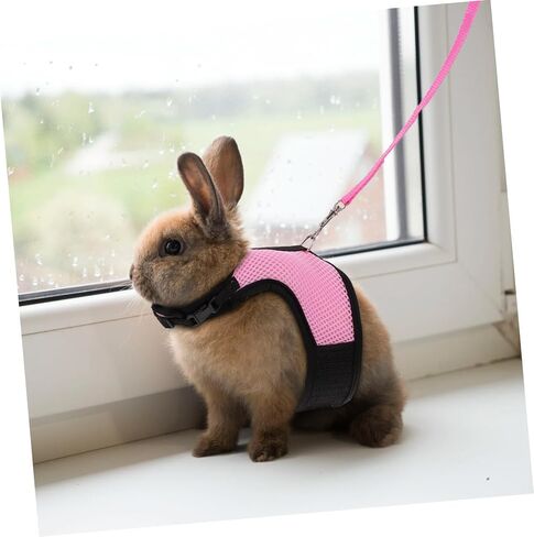 3 Sets Small Pet Rabbit Vest Leash with Comfortable Harness Strap for Bunnies Guinea Pigs Ferrets Easy to Wear Chest Strap for Outdoor Walking and Photos in Saudi Arabia
