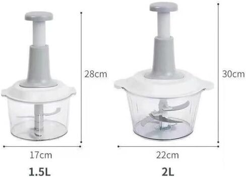 Manual Vegetable Cutter Chopper, Food Processor 1.5L Bowl Effortless Meat Mincer Fruits and Herbs Chopper Garlic Onion Hand Press Manual Food Chopper (Mint Green) in Kuwait