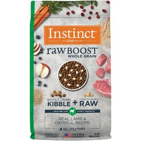 Instinct Raw Boost، طعام الكلاب الجاف الطبيعي مع قطع مجففة بالتجميد، نسبة عالية من البروتين، وصفة الحبوب الكاملة - الدجاج الحقيقي والأرز البني، كيس 20 رطل in Kuwait