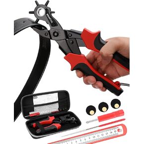 KingTool Leather Hole Punch Set, Super Heavy Duty Rotary Puncher, Multi Hole Sizes Maker Tool in Saudi Arabia