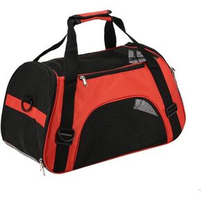 Pet Bag Convenient for Going Out, Dog cat Handbag for All Seasons, Foldable, Breathable, and Large Capacity(red,大号 (53cm*36cm*26cm)) in Kuwait