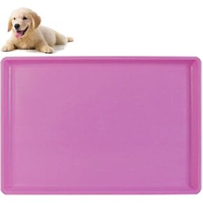 Dog Crate Pan Replacement Bottom Tray for Pet Cages Crates Avoid Water or Food Spilling Out Dishwasher Safe Pink 19.5" LX13.2 WX1.0 H in Saudi Arabia
