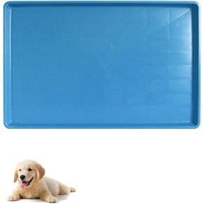 Dog Crate Pan Replacement Bottom Tray for Pet Cages Crates Avoid Water or Food Spilling Out Dishwasher Safe Blue 34.8" LX22.6 WX1.4 H in Saudi Arabia