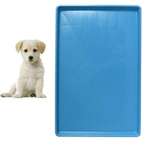 Dog Crate Pan Replacement Bottom Tray for Pet Cages Crates Avoid Water or Food Spilling Out Dishwasher Safe Blue 34.8" LX22.6 WX1.4 H in Saudi Arabia