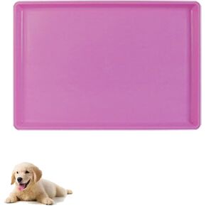 Dog Crate Pan Replacement Bottom Tray for Pet Cages Crates Avoid Water or Food Spilling Out Dishwasher Safe Pink 26.4" LX19.3 WX1.2 H in Saudi Arabia