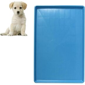 Dog Crate Pan Replacement Bottom Tray for Pet Cages Crates Avoid Water or Food Spilling Out Dishwasher Safe Blue 28.7" LX17.7 WX1.2 H in Saudi Arabia