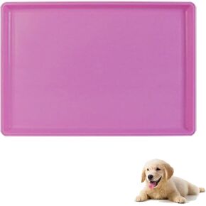 Dog Crate Pan Replacement Bottom Tray for Pet Cages Crates Avoid Water or Food Spilling Out Dishwasher Safe Pink 22.8" LX19.3 WX1.0 H in Saudi Arabia